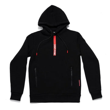 DPC DISTRESSED RED STRIPE HOODIE - dontpanicclothing